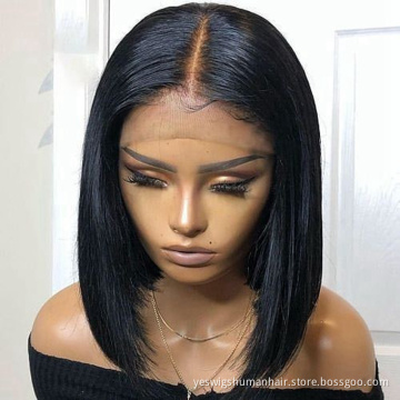 Yeswigs Short Bob Wig Human Hair Lace Frontal Wig Hd Full Lace Front Wig Raw Brazilian Virgin Natural Human Hair For Black Women